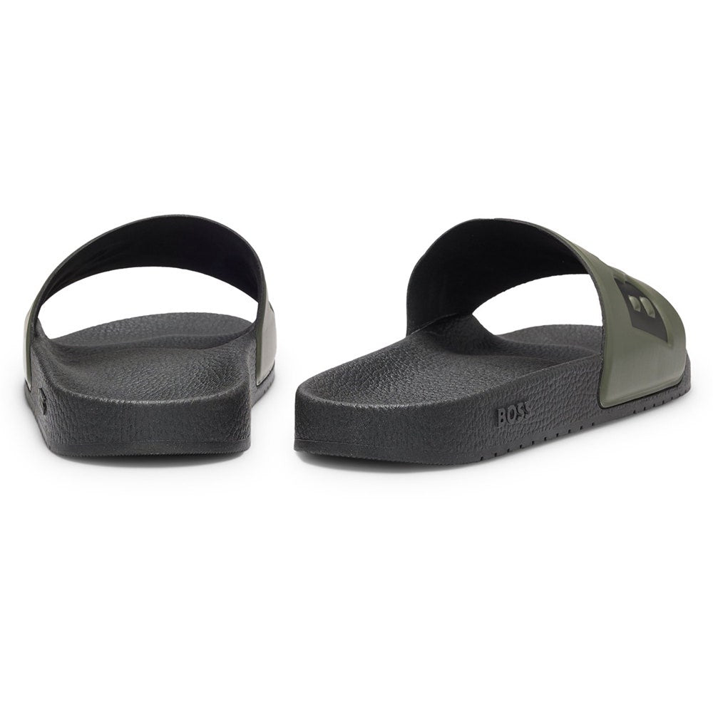 BOSS Golf Sliders - Aryeh Logo - Olive - Black FA25