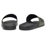 BOSS Golf Sliders - Aryeh Logo - Olive - Black FA25