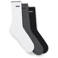 BOSS Golf Socks - QS Rib Stripe CC - 3 Pack Multi SP26
