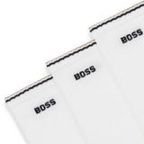 BOSS Golf Socks - QS Rib Stripe CC - 3 Pack White SP26