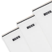 BOSS Golf Socks - QS Rib Stripe CC - 3 Pack White SP26