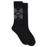 BOSS Golf Socks - RS Argyle CC - 2 Pack Black SP26