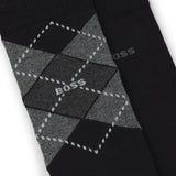 BOSS Golf Socks - RS Argyle CC - 2 Pack Black SP26