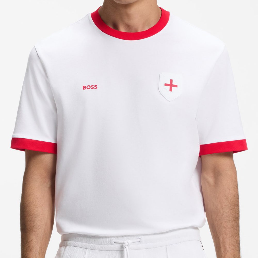 BOSS Golf T-Shirt - BB BC Lux Flag Tee - England SU26