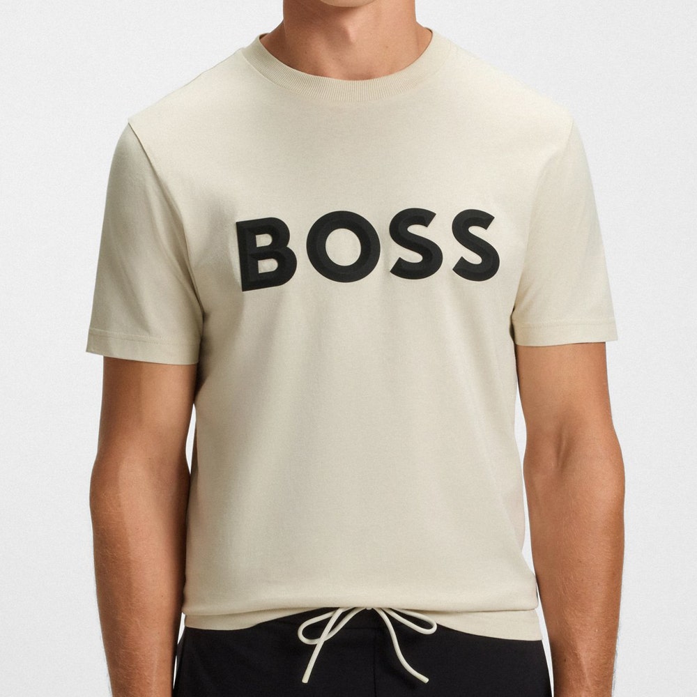 BOSS Golf T-Shirt - Iconic Zone Tee - Almond Milk WI25
