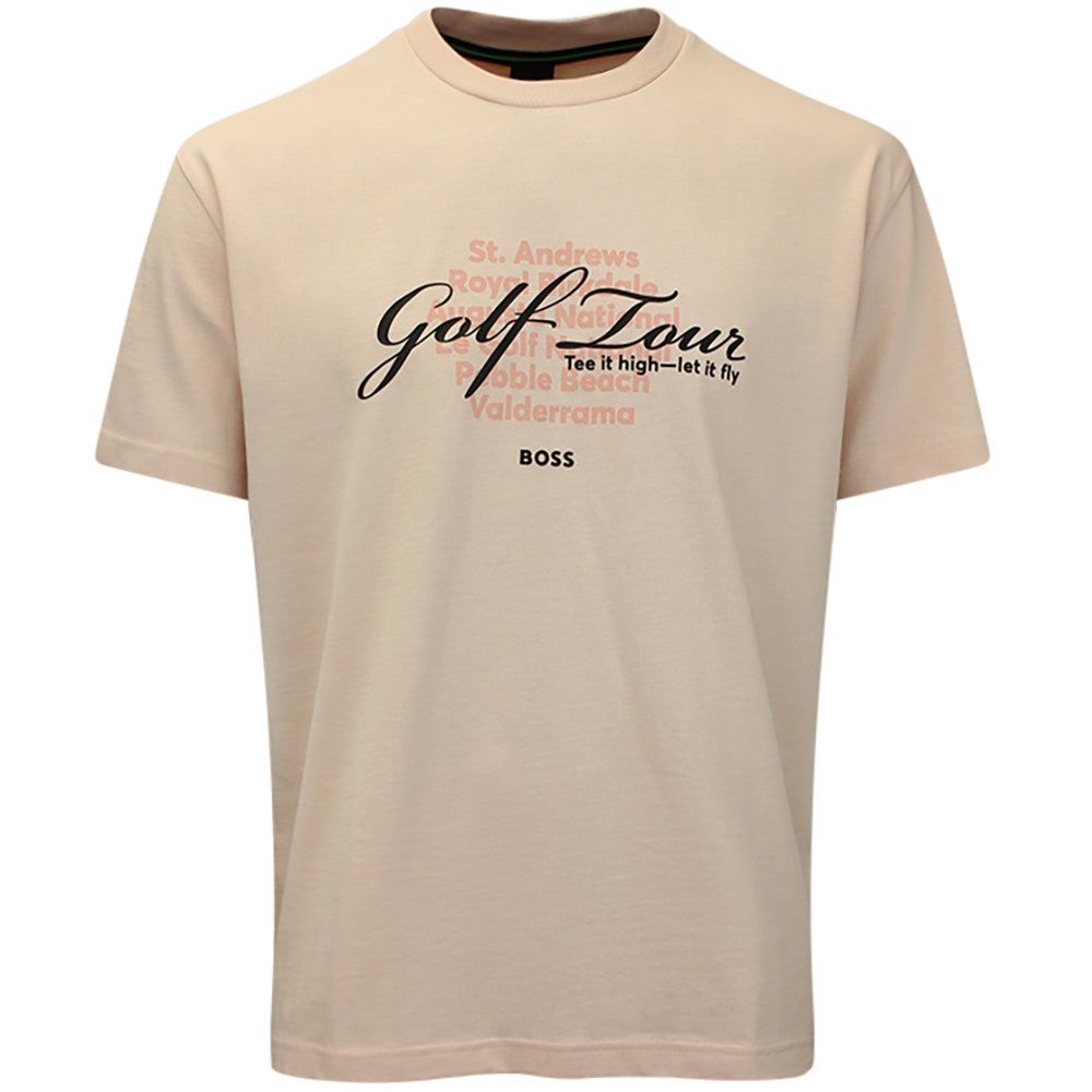 BOSS Golf T-Shirt - Network GRX Tee Relaxed - Pastel Orange FA26