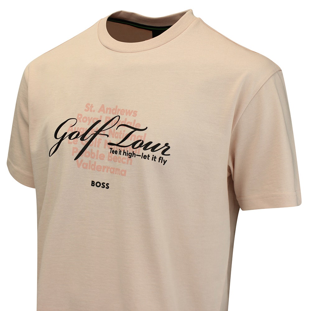 BOSS Golf T-Shirt - Network GRX Tee Relaxed - Pastel Orange FA26