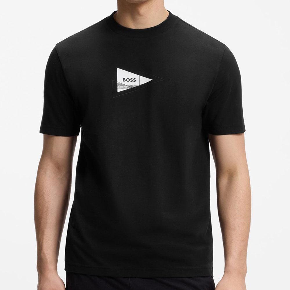 BOSS Golf T-Shirt - Network Photo Tee Reg. Fit - Black FA26