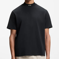 BOSS Golf T-Shirt - Tee Mock Collar Relaxed - Dark Navy SP26
