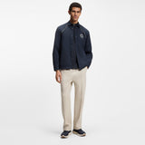 BOSS Golf T-Shirt - Tee Mock Collar Relaxed - Dark Navy SP26