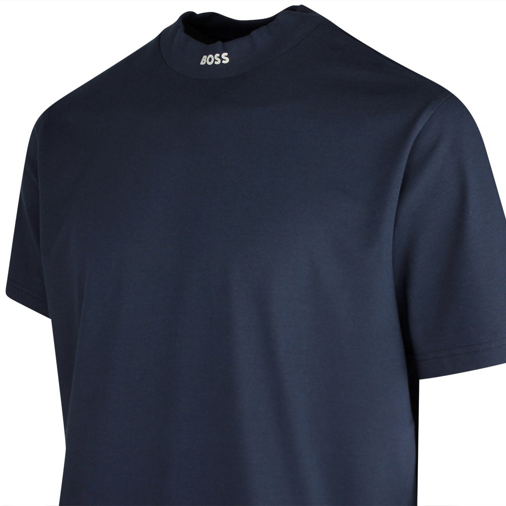 BOSS Golf T-Shirt - Tee Mock Collar Relaxed - Dark Navy SP26