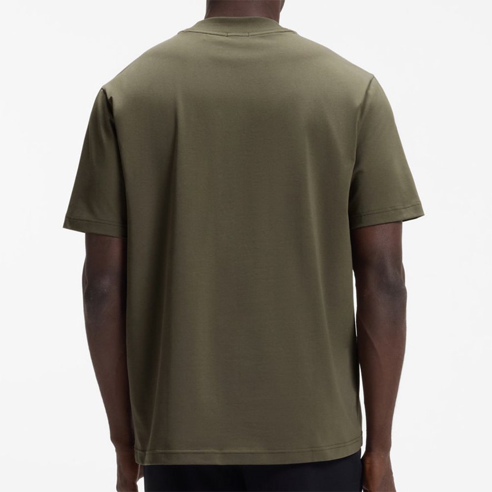 BOSS Golf T-Shirt - Tee Mock Collar Relaxed - Olive Green SP26
