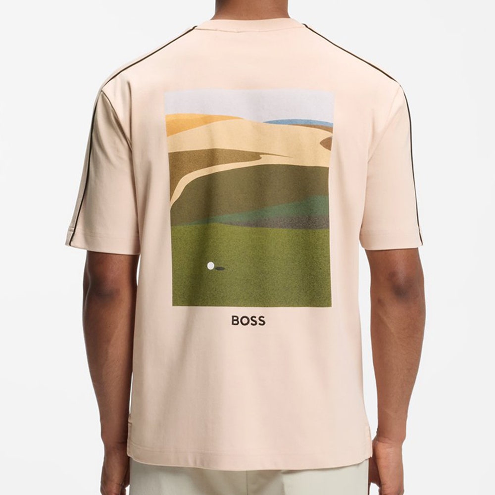 BOSS Golf T-Shirt - The Open '26 Tee Reg. Fit - Pastel Orange FA26