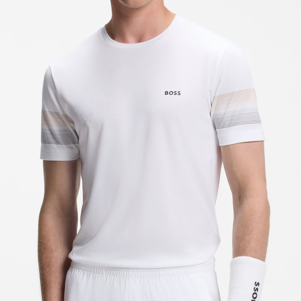 BOSS Golf T-Shirt - TOC Court 2 Tee Slim Fit - Bright White WI26