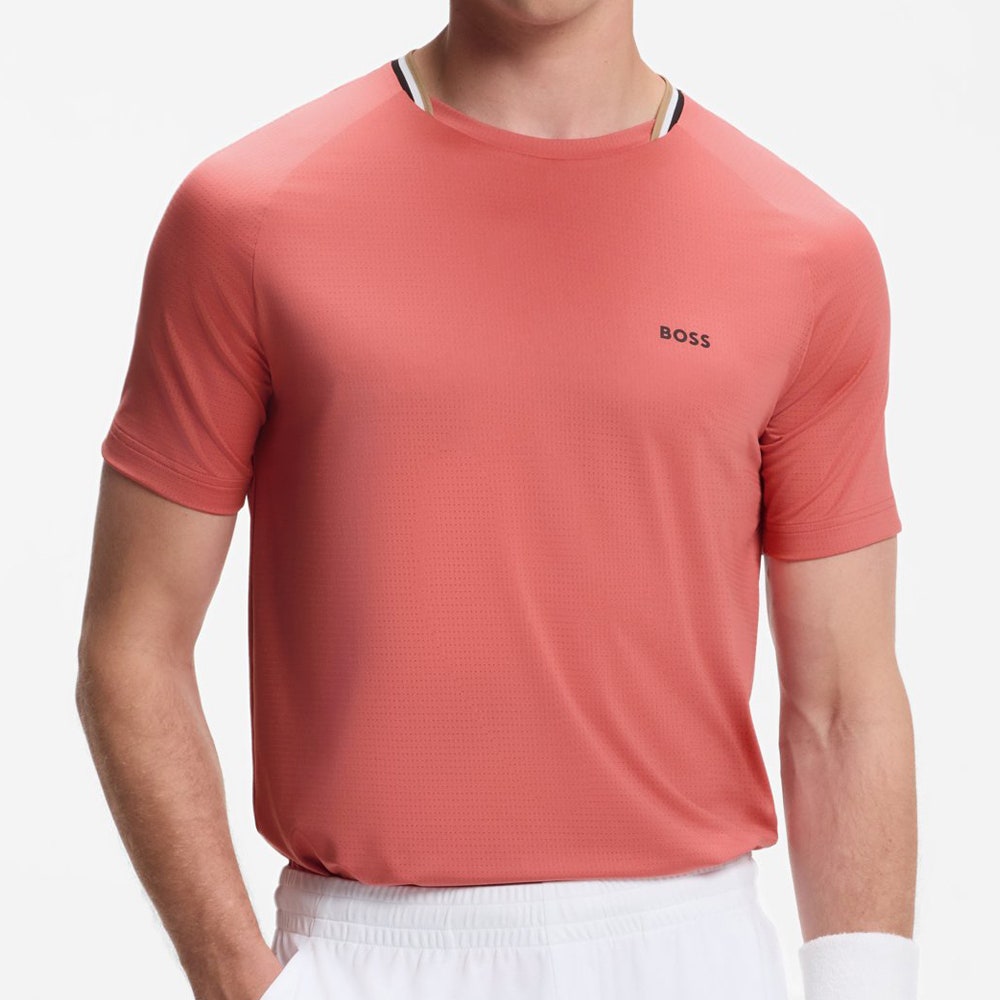 BOSS Golf T-Shirt - TOC Court Tee Slim Fit - Coral WI26