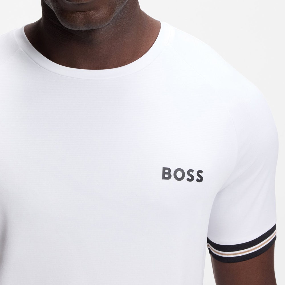 BOSS Golf T-Shirt - TOC Serve 2 Tee Slim - Bright White SU26