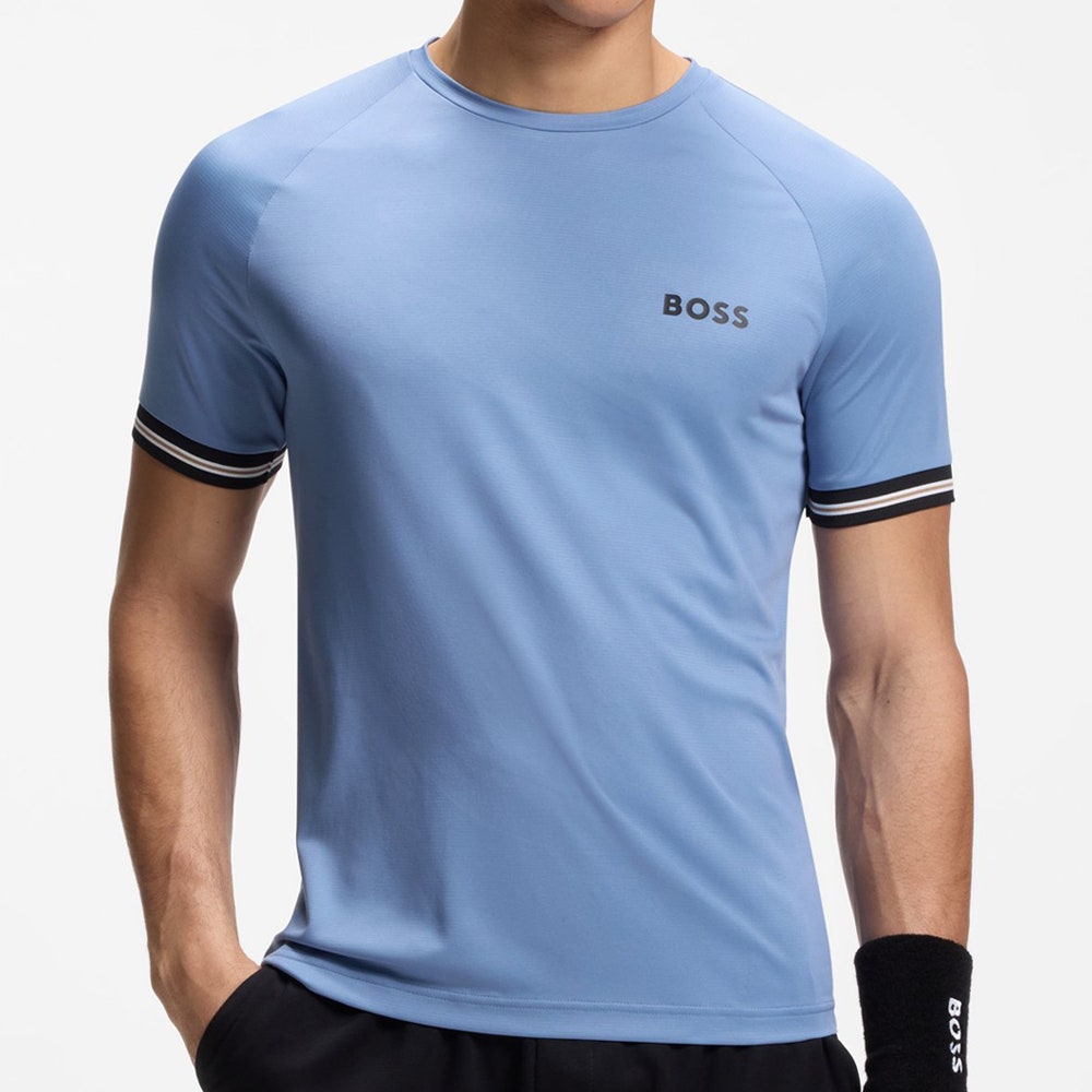 BOSS Golf T-Shirt - TOC Serve 2 Tee Slim - Colony Blue SU26