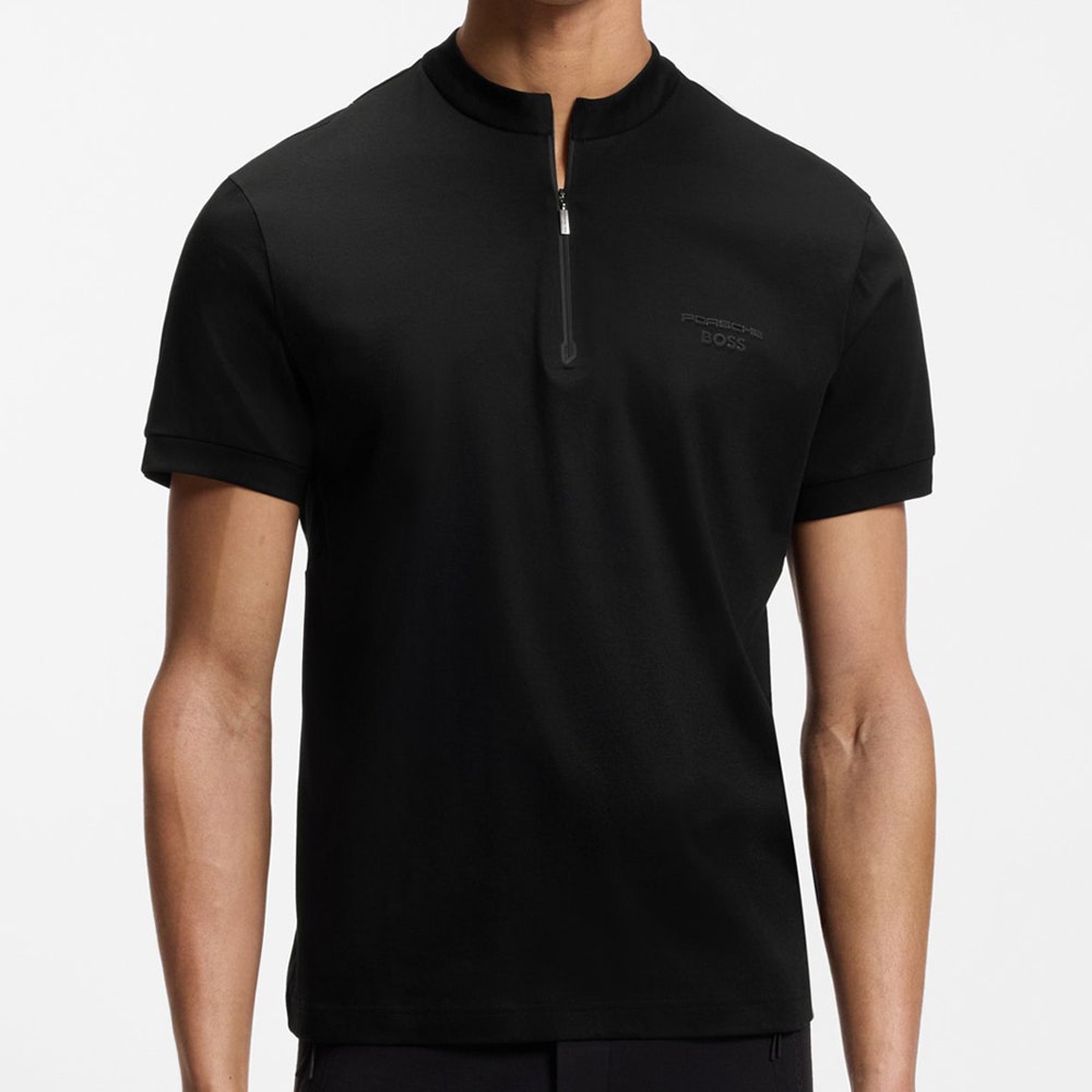 BOSS x Porsche Golf Shirt - PS Spirit 70 Reg. Fit QZ - Black SU26