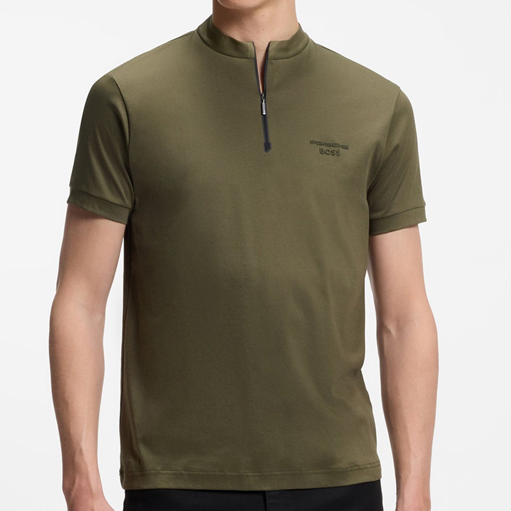 BOSS x Porsche Golf Shirt - PS Spirit 70 Reg. Fit QZ - Olive SU26