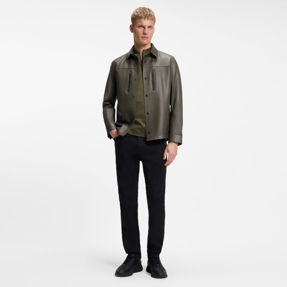 BOSS x Porsche Golf Shirt - PS Spirit 70 Reg. Fit QZ - Olive SU26