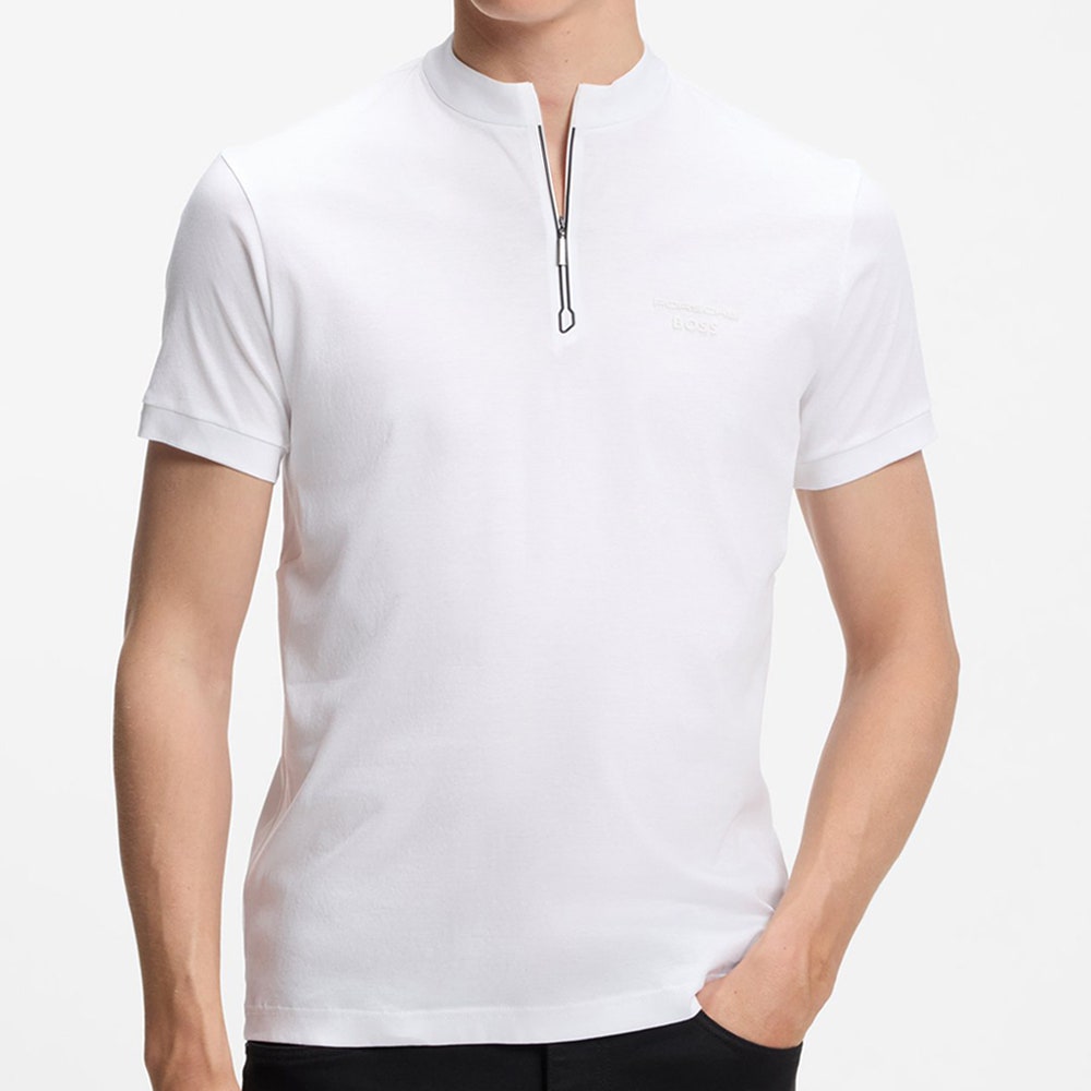 BOSS x Porsche Golf Shirt - PS Spirit 70 Reg. Fit QZ - White SU26