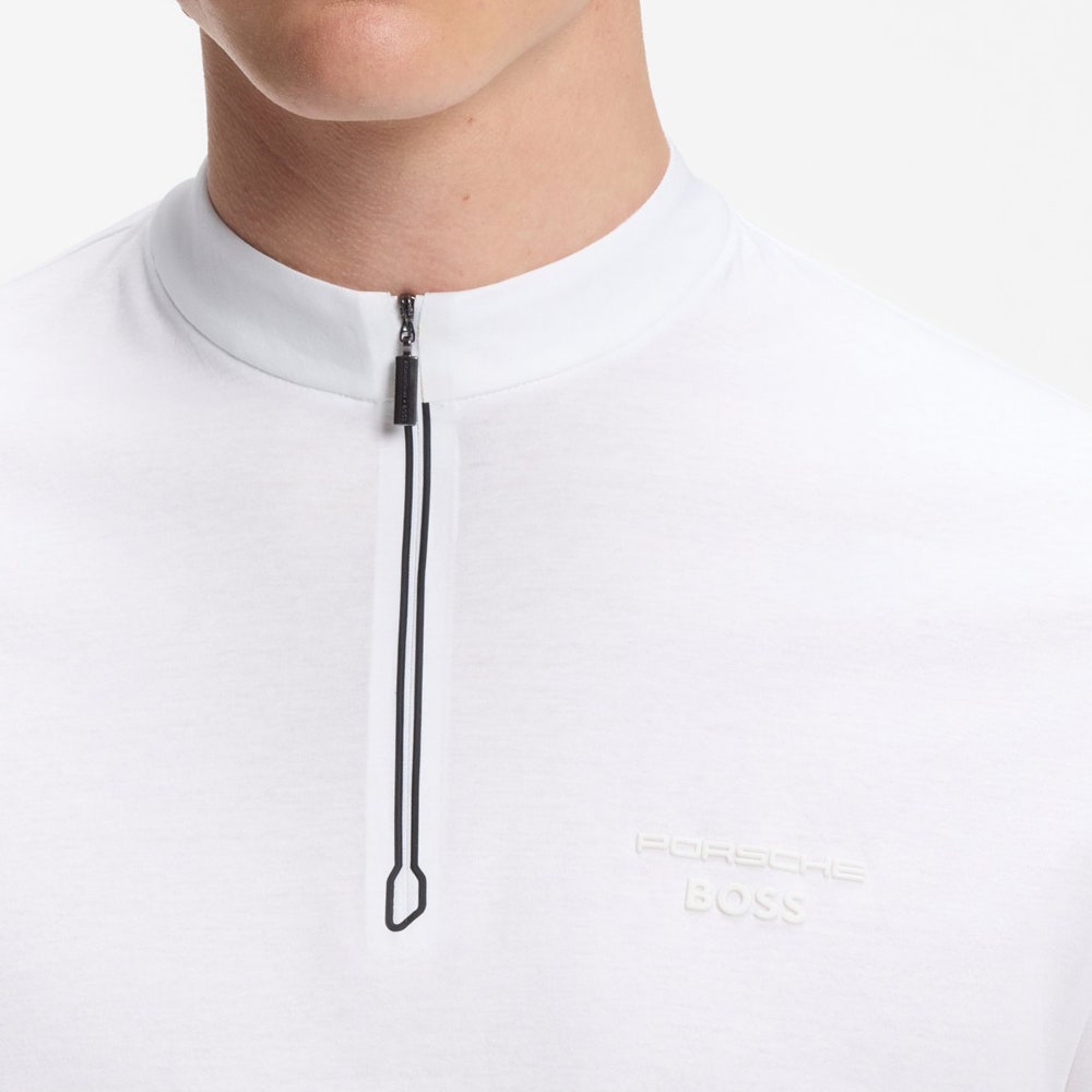 BOSS x Porsche Golf Shirt - PS Spirit 70 Reg. Fit QZ - White SU26