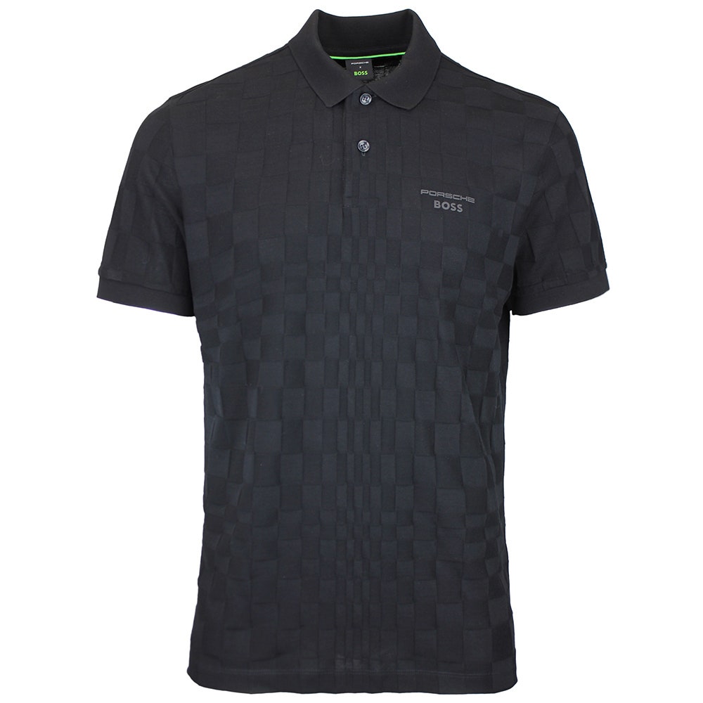 BOSS x Porsche Golf Shirt - PS Spirit70 Jacq Reg. Fit - Black SU26