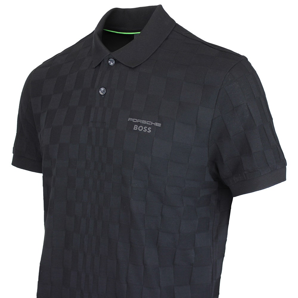 BOSS x Porsche Golf Shirt - PS Spirit70 Jacq Reg. Fit - Black SU26