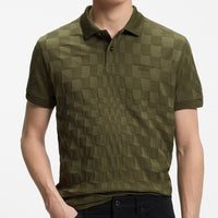 BOSS x Porsche Golf Shirt - PS Spirit70 Jacq Reg. Fit - Olive SU26