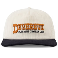 Devereux Golf Cap - Heffy Road Sign Cord - Bone - Black FA26