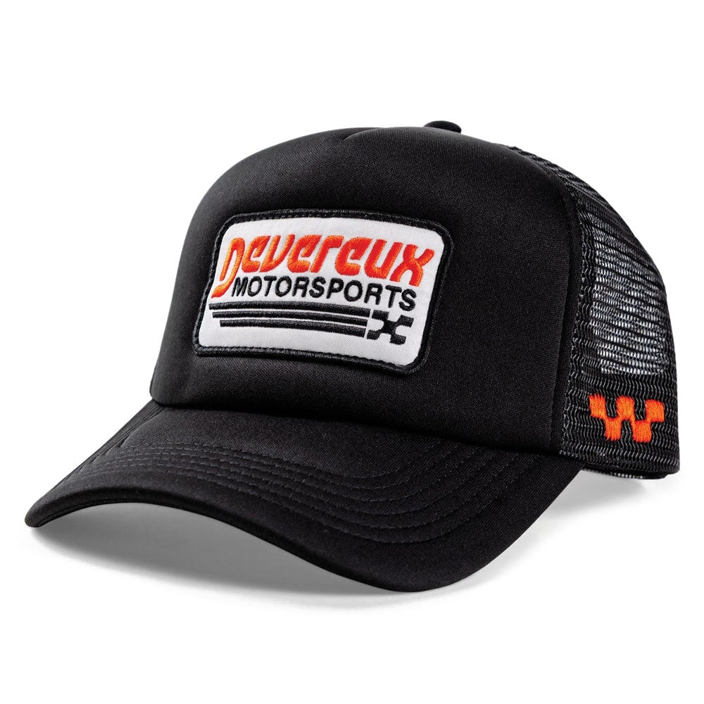 Devereux Golf Cap - Motorsports Trucker - Black FA25