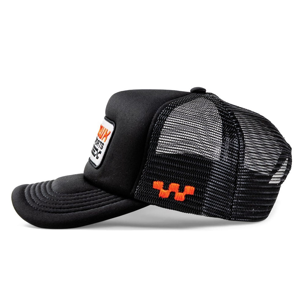 Devereux Golf Cap - Motorsports Trucker - Black FA25