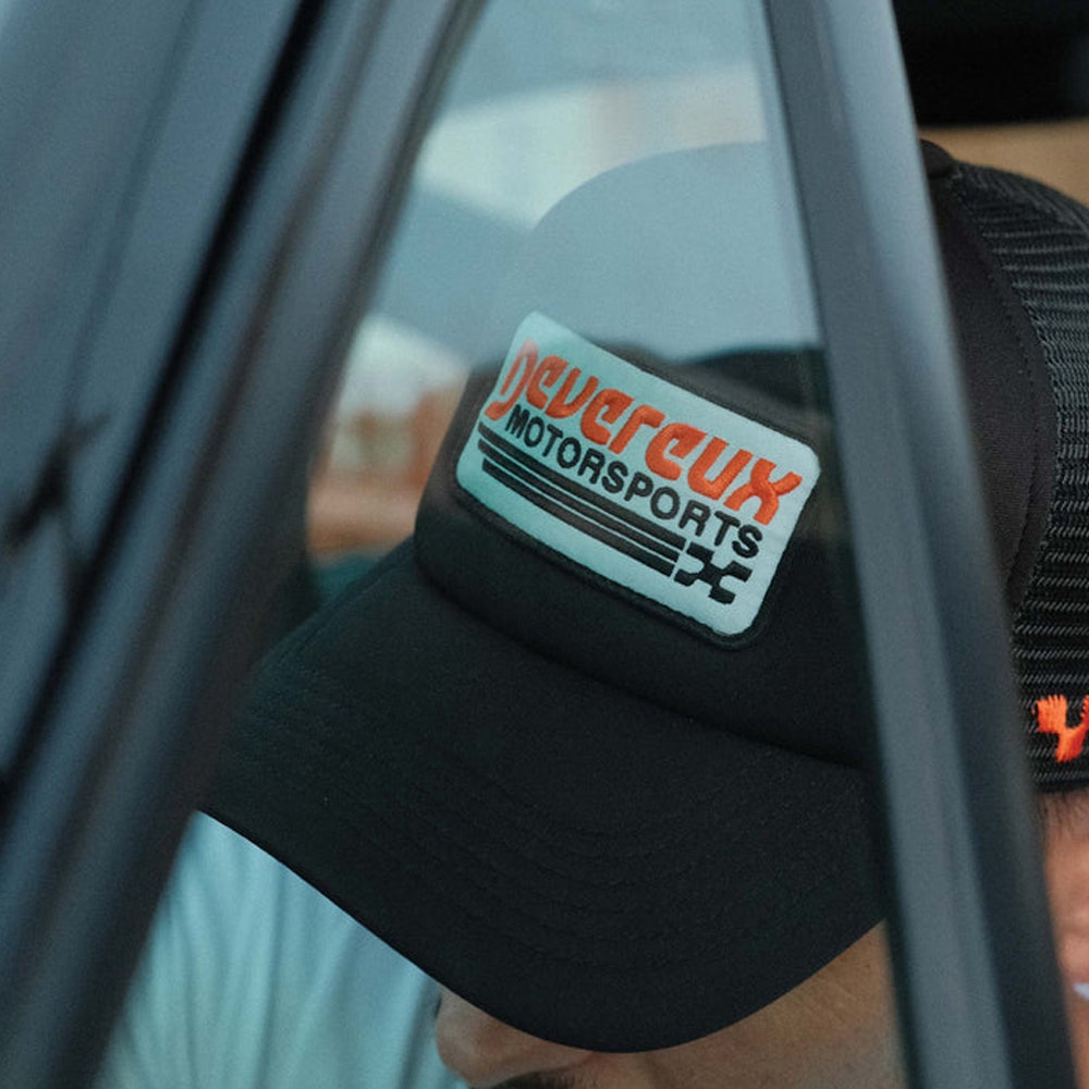 Devereux Golf Cap - Motorsports Trucker - Black FA25