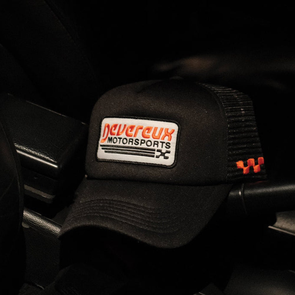 Devereux Golf Cap - Motorsports Trucker - Black FA25