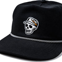Devereux Golf Cap - Skull Caddie Rope Hat - Black SS26