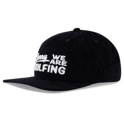 Devereux Golf Cap - Sorry Cord Snapback - Black FA26