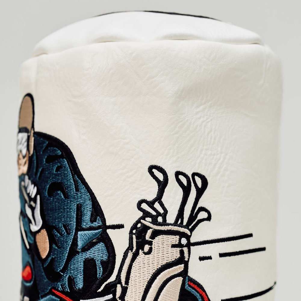 Devereux Golf Headcover - Check Sidecar Driver - Blue - White FA26