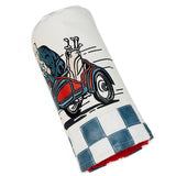 Devereux Golf Headcover - Check Sidecar Driver - Blue - White FA26