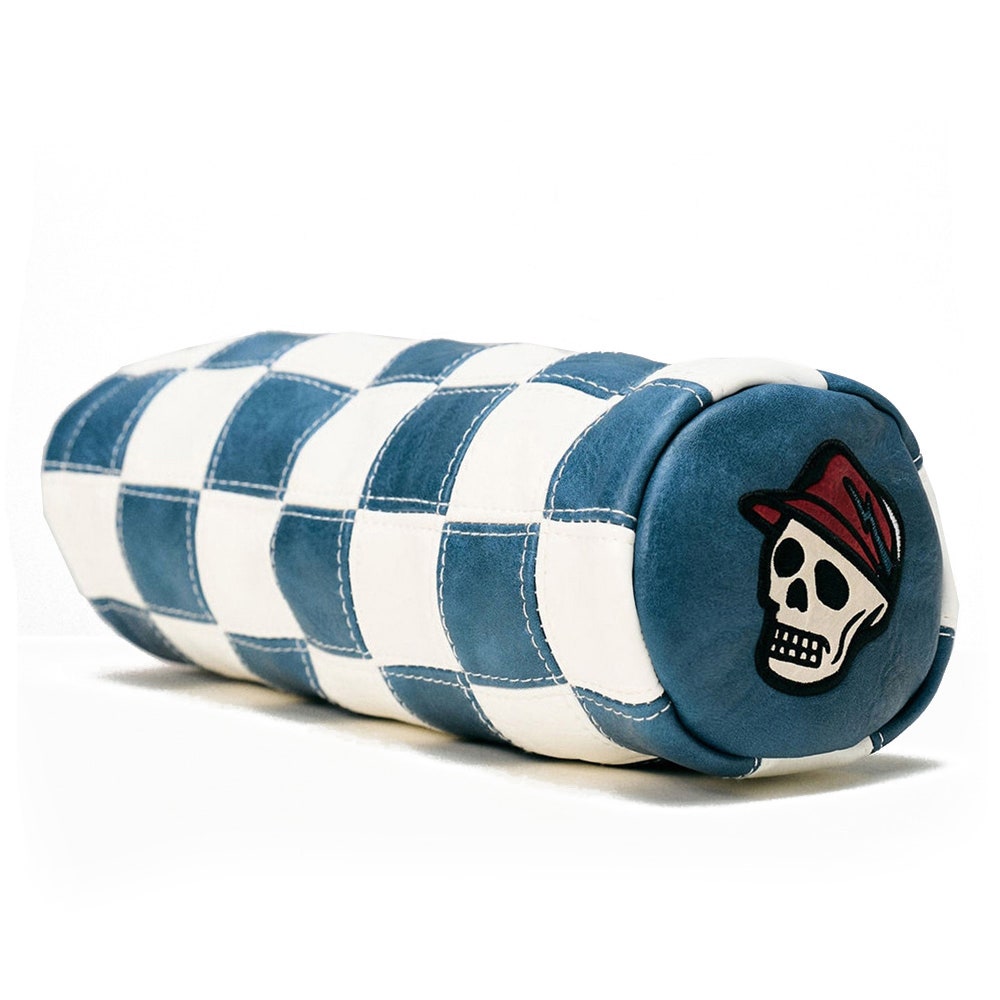Devereux Golf Headcover - Checkered Fairway Barrel - Blue - White FA26