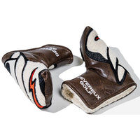 Devereux Golf Headcover - Sherpa Skull Caddie Blade - Brown SS26