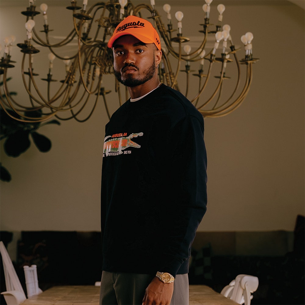Devereux Golf Jumper - Gator Crew Neck - Ink Blue SS25