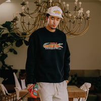 Devereux Golf Jumper - Gator Crew Neck - Ink Blue SS25