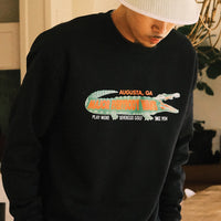 Devereux Golf Jumper - Gator Crew Neck - Ink Blue SS25