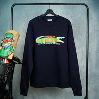 Devereux Golf Jumper - Gator Crew Neck - Ink Blue SS25