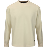 Devereux Golf Jumper - Waffle Crew - Bone FA26