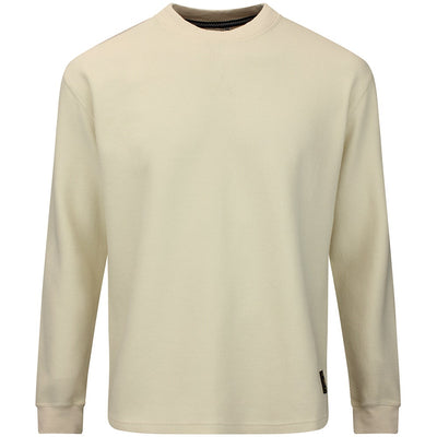 Devereux Golf Jumper - Waffle Crew - Bone FA26