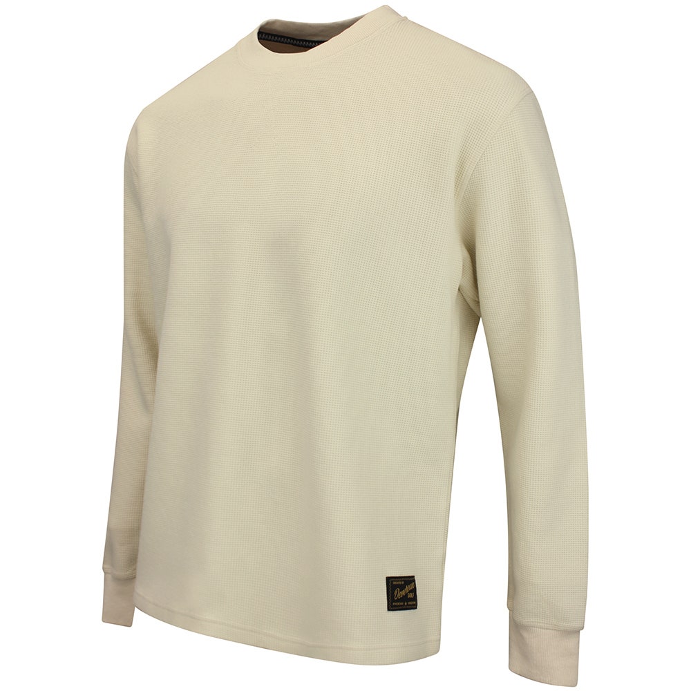 Devereux Golf Jumper - Waffle Crew - Bone FA26