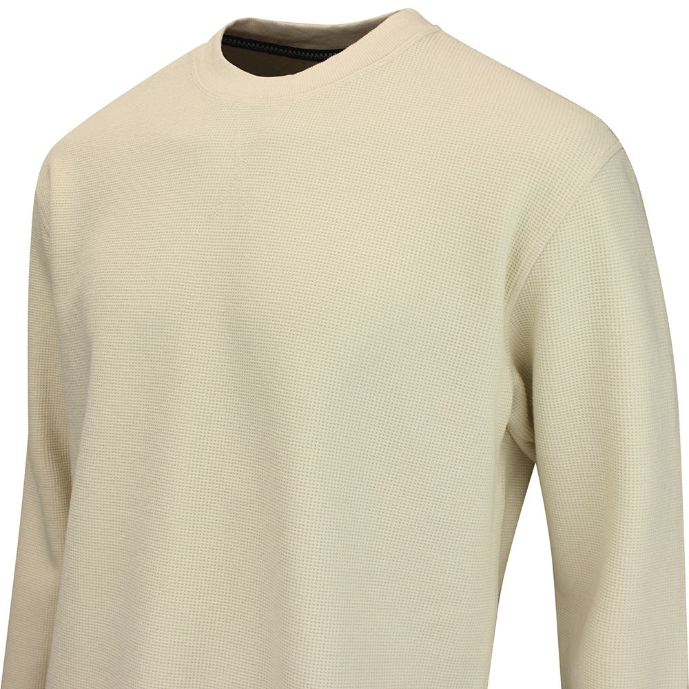 Devereux Golf Jumper - Waffle Crew - Bone FA26