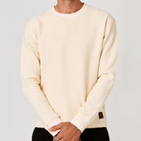 Devereux Golf Jumper - Waffle Crew - Bone FA26