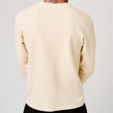 Devereux Golf Jumper - Waffle Crew - Bone FA26